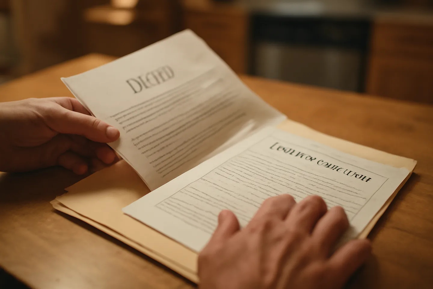 Sorting through inherited land documents and deed paperwork