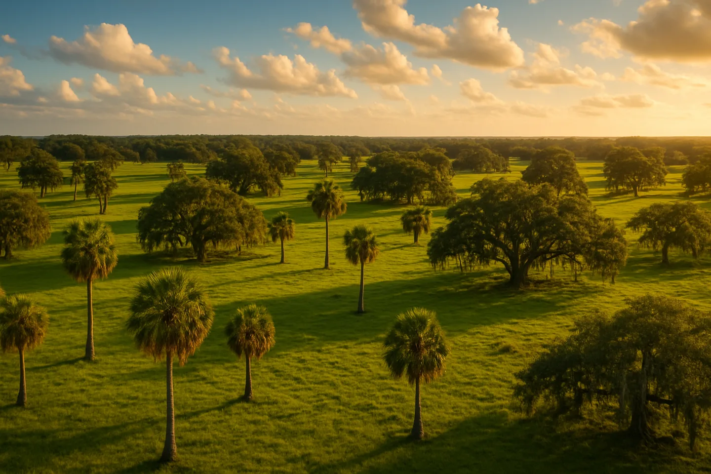 Aerial view of Jackson County, Florida rural land