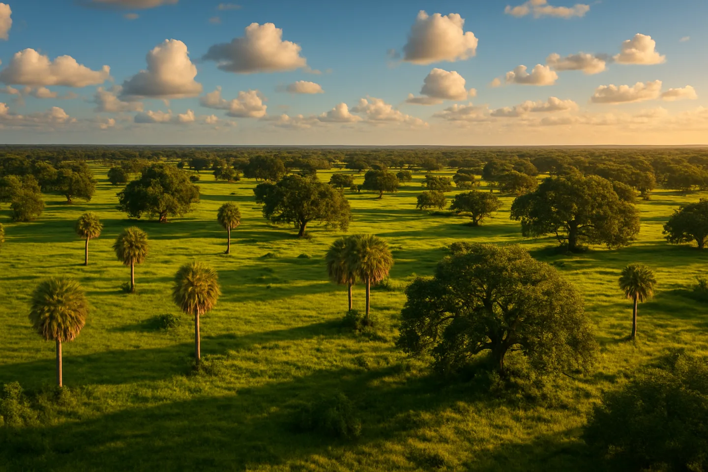 Aerial view of Pinellas County, Florida rural land