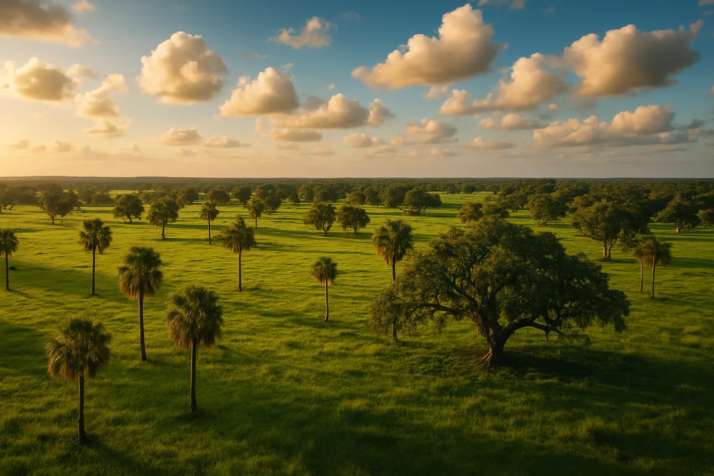 Aerial view of Washington County, Florida rural land